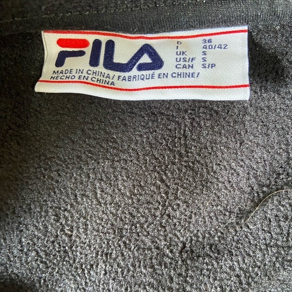 Fila Black Fleece Colorblock 1/4 Zip Pullover Sweatshirt - Picture 10 of 10